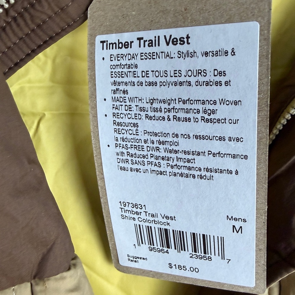 prAna by Columbia Timber Trail Down Puffer Vest Shire Colorblock NWT Size Medium - Picture 6 of 10